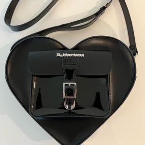 Dr. Martens Heart Backpack/ Crossbody in black patent